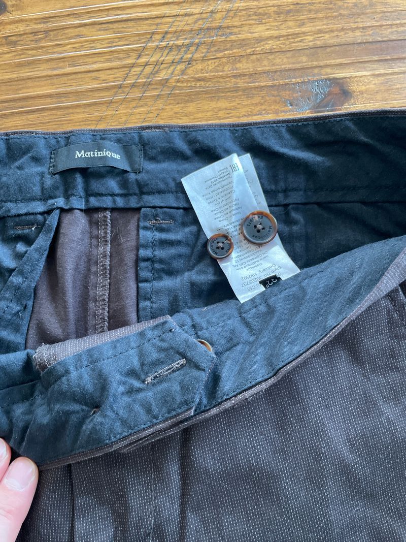 Matinique Chino Trousers, size 32, dark brown, very good condition