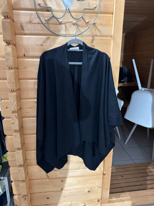 100% Kaschmir Cape/Poncho von Insieme, Schwarz, Gr. S, Sehr guter Zustand