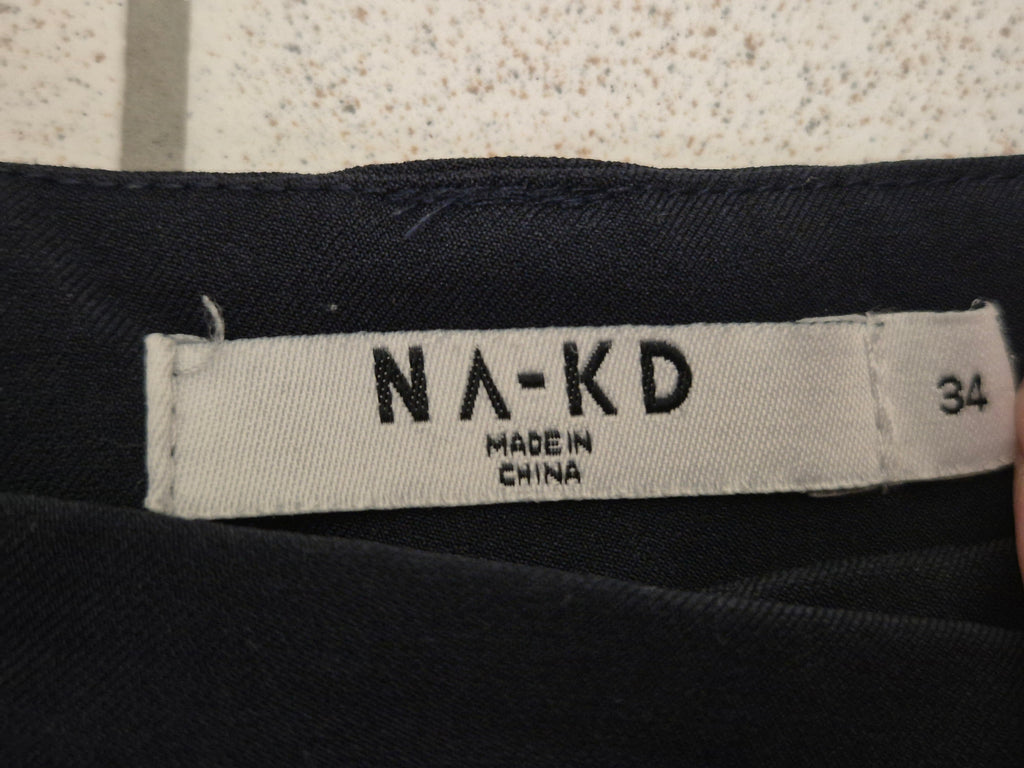 NA-KD Tailored Trousers Black EU 42 Slim Straight Good Condition