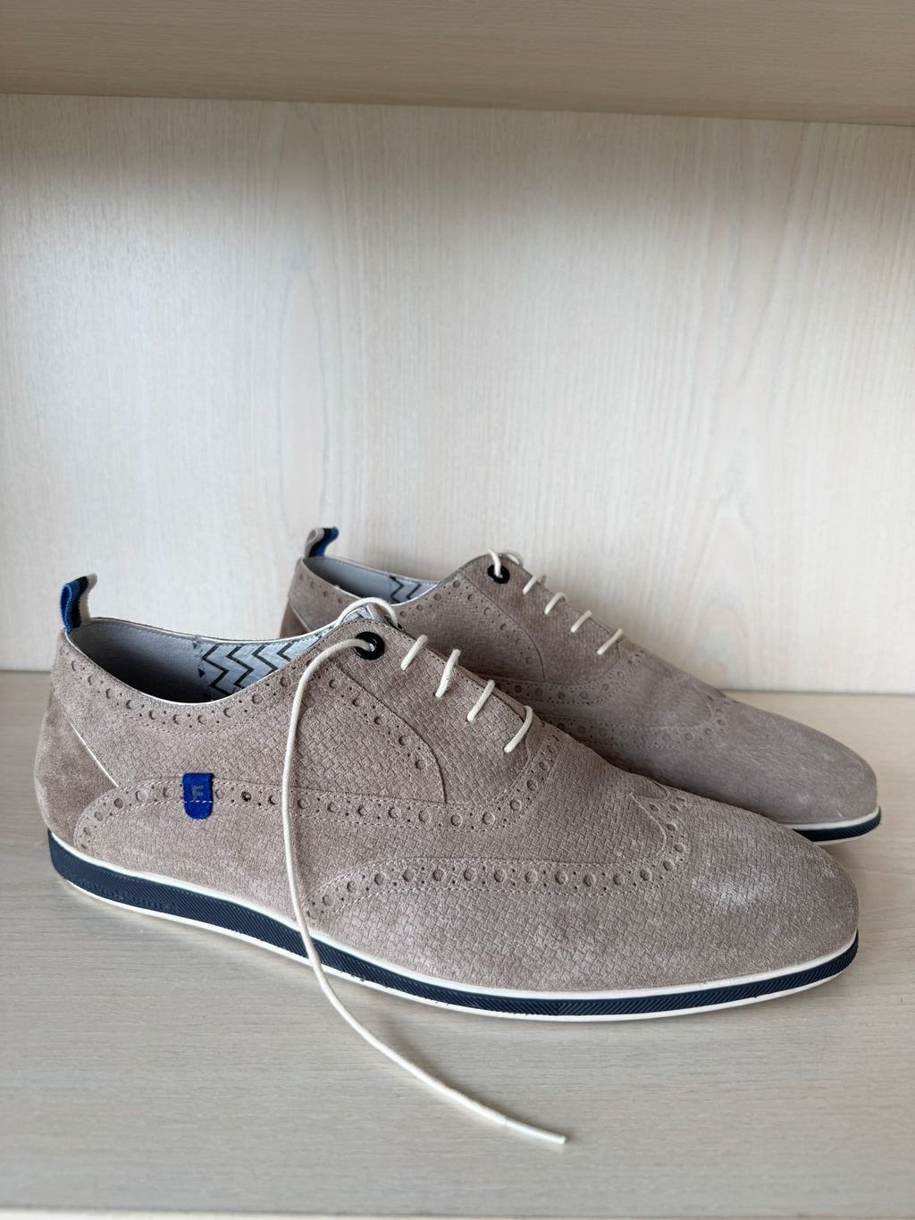 Floris van Bommel Oxford, Grau, Stitchlite, Gr. 43 1/3, Sehr guter Zustand