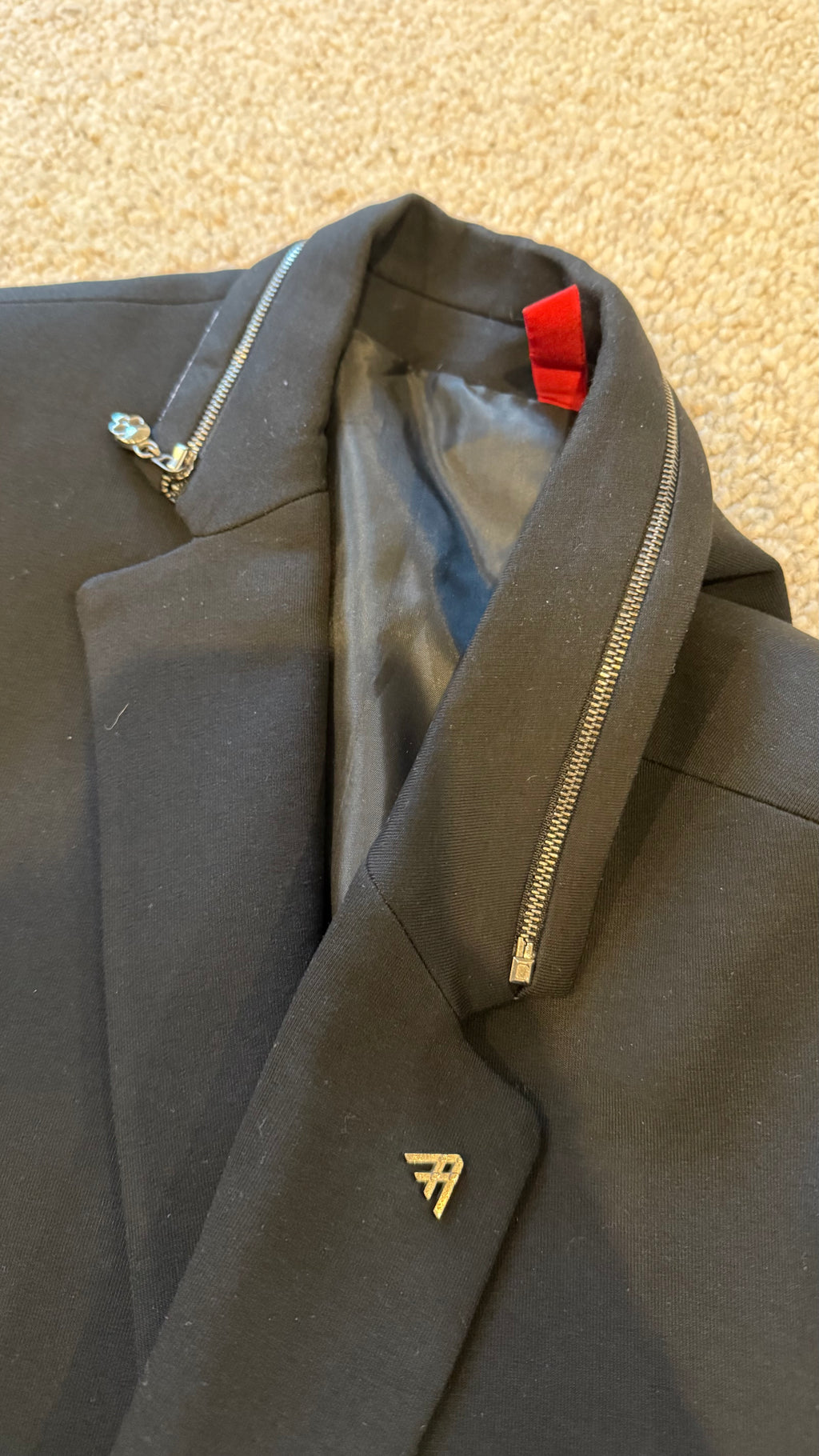 Armina Exclusive Skull Blazer – Black, Size 56, Very Good Condition