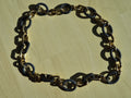 PONO by Joan Goodman Statement Kette Schwarz Gold, 45 cm, Guter Zustand