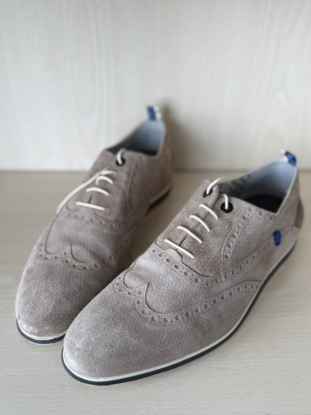 Floris van Bommel Oxford, Grau, Stitchlite, Gr. 43 1/3, Sehr guter Zustand