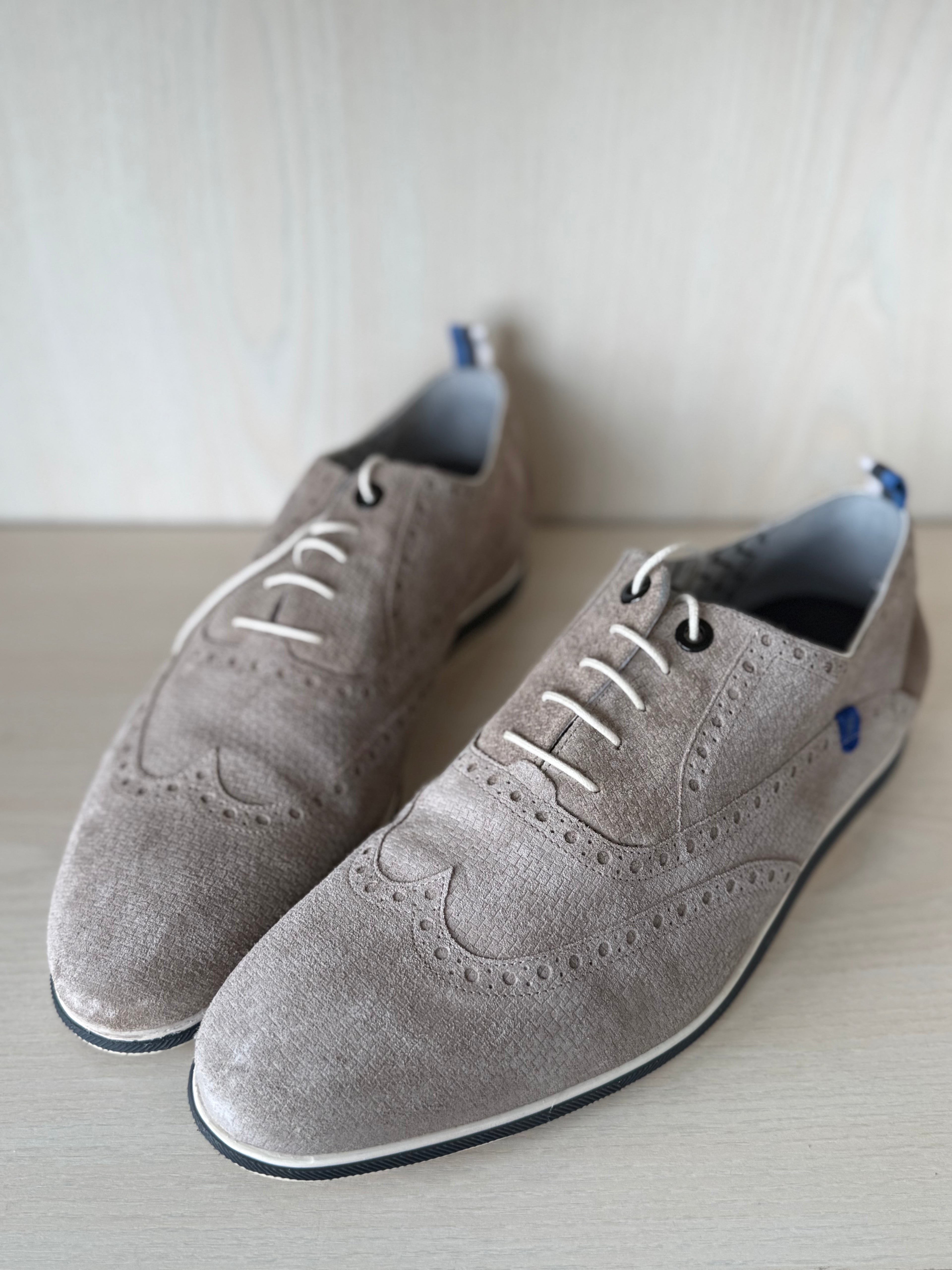 Floris van Bommel Oxford, Grau, Stitchlite, Gr. 43 1/3, Sehr guter Zustand