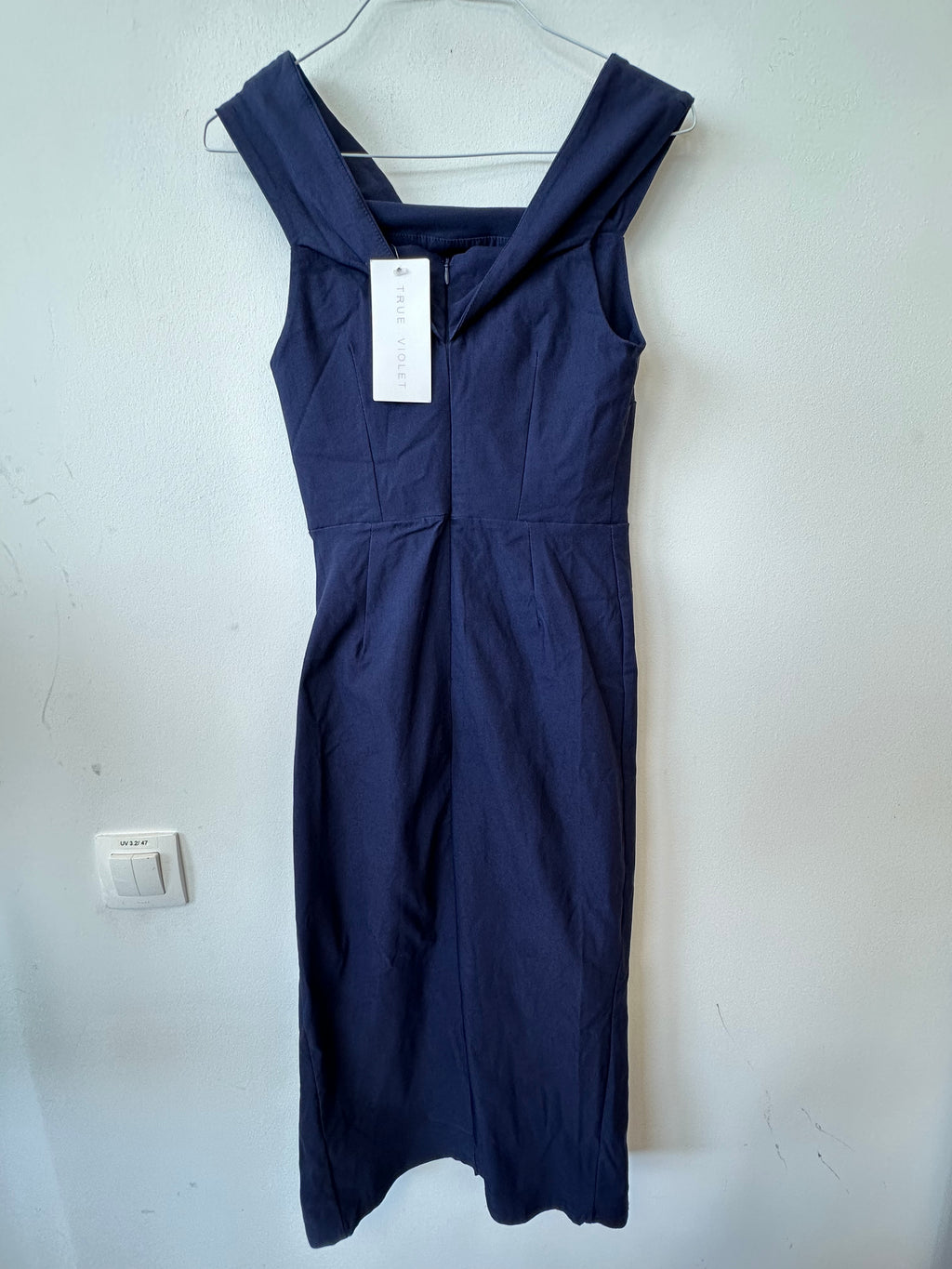 NWT True Violet Navy Midi Dress, Size M