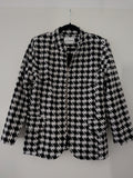 Leichter Hahnentritt-Jersey-Blazer von In Shape, XL, Schwarz-Weiß, sehr gut