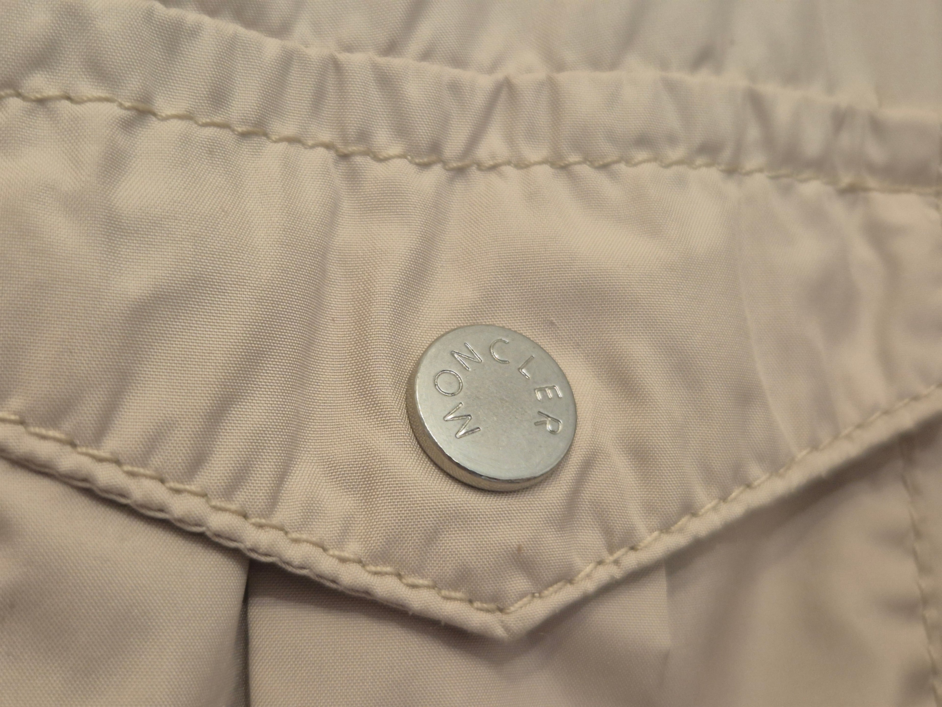 Moncler Women’s Field Jacket Size 2 (EU 38) Beige with Leather Trims Used