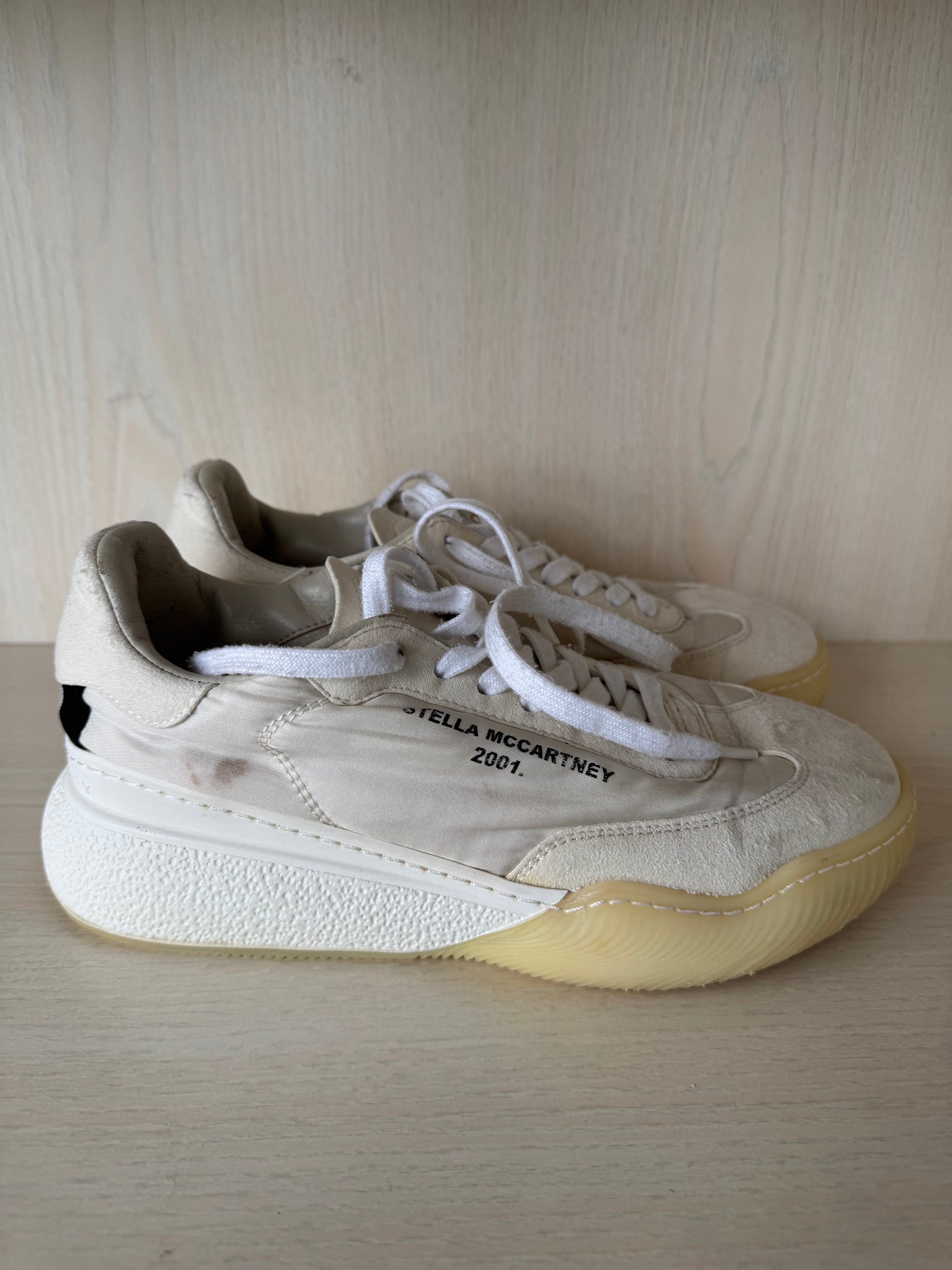 Stella McCartney Loop Sneaker Damen, Gr. 37, Weiß, Recyceltes Nylon, Gut