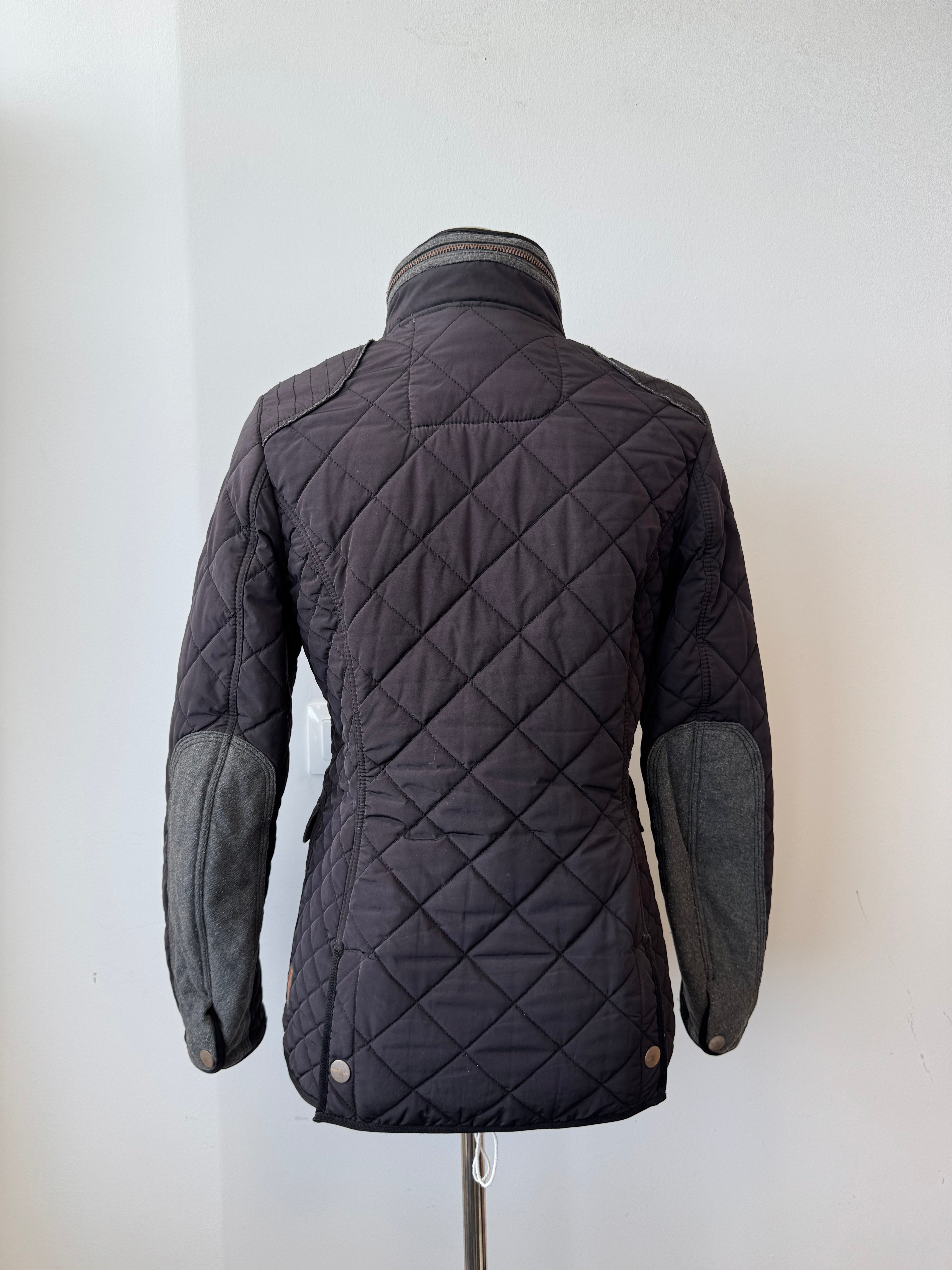 Handstich Quilted Hunting Jacket S (EU 36) Schwarz – Guter Zustand