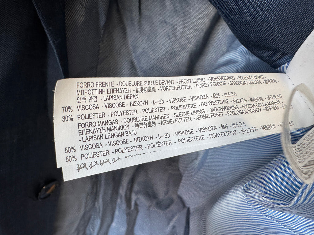 Zara Man Tailored-Fit Blazer, Navy, Size 50/M, Good Condition