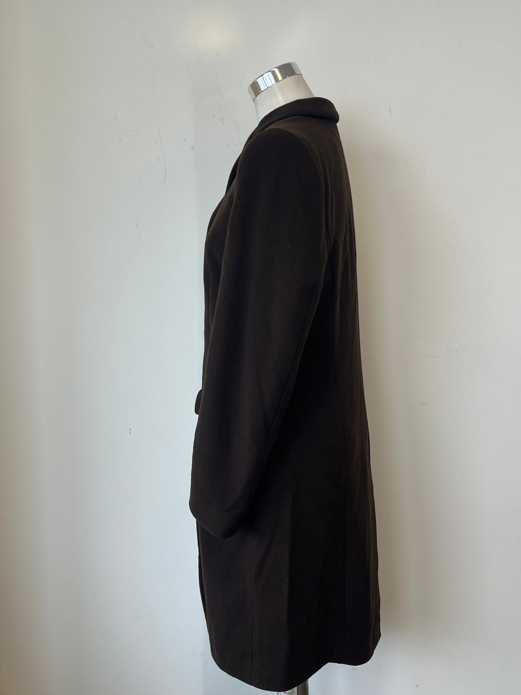 The Newhouse Classic Flausch Wool-Cashmere Coat Brown Size 40 Very Good