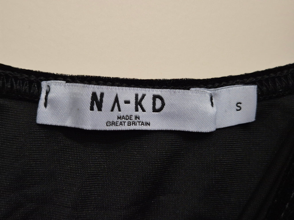 NA-KD Samtkleid Schwarz One-Shoulder, Größe S, Sehr Gut