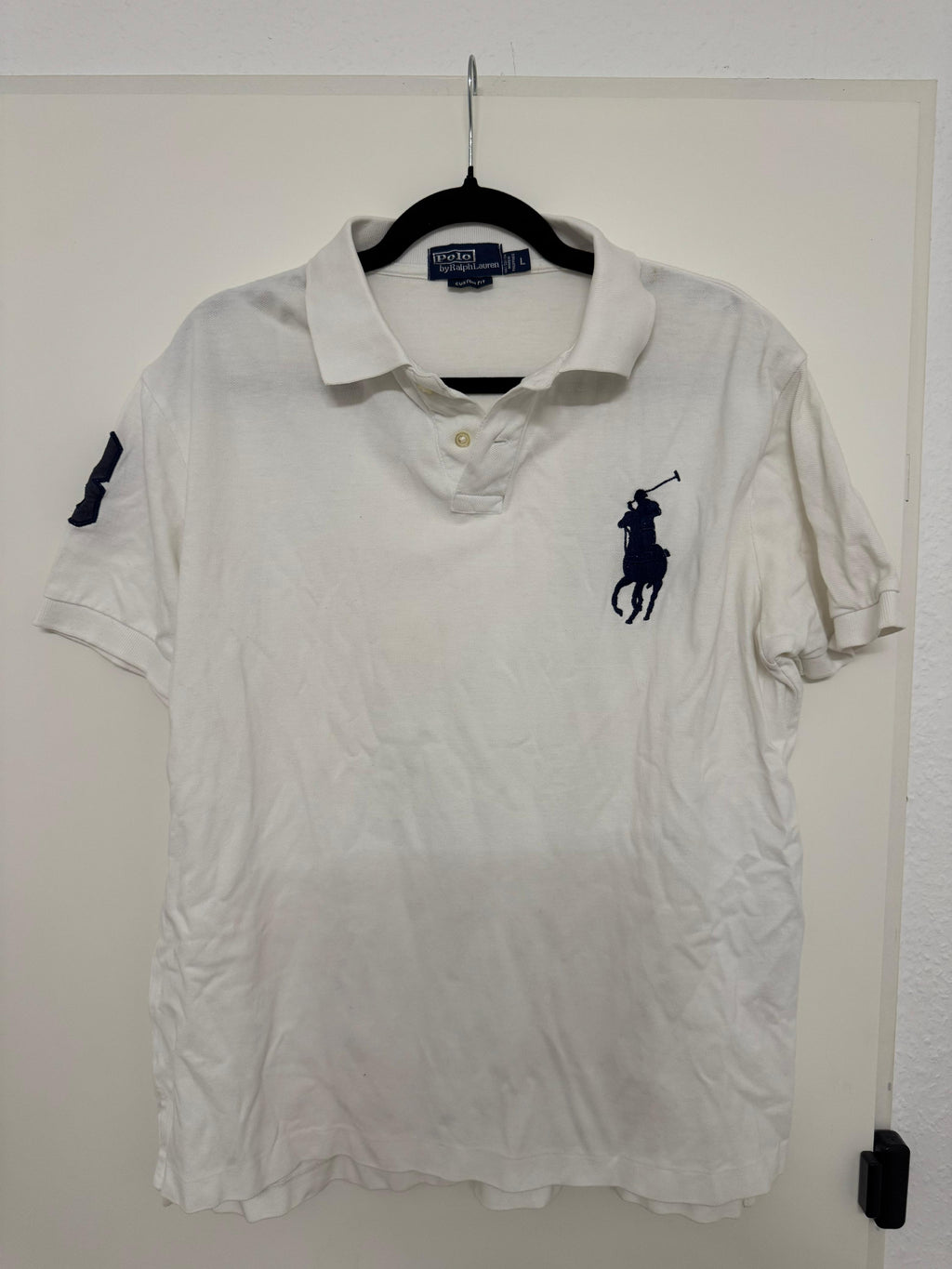 Polo Ralph Lauren Custom Fit Polo – Weiß, Herren L, Sehr Gut