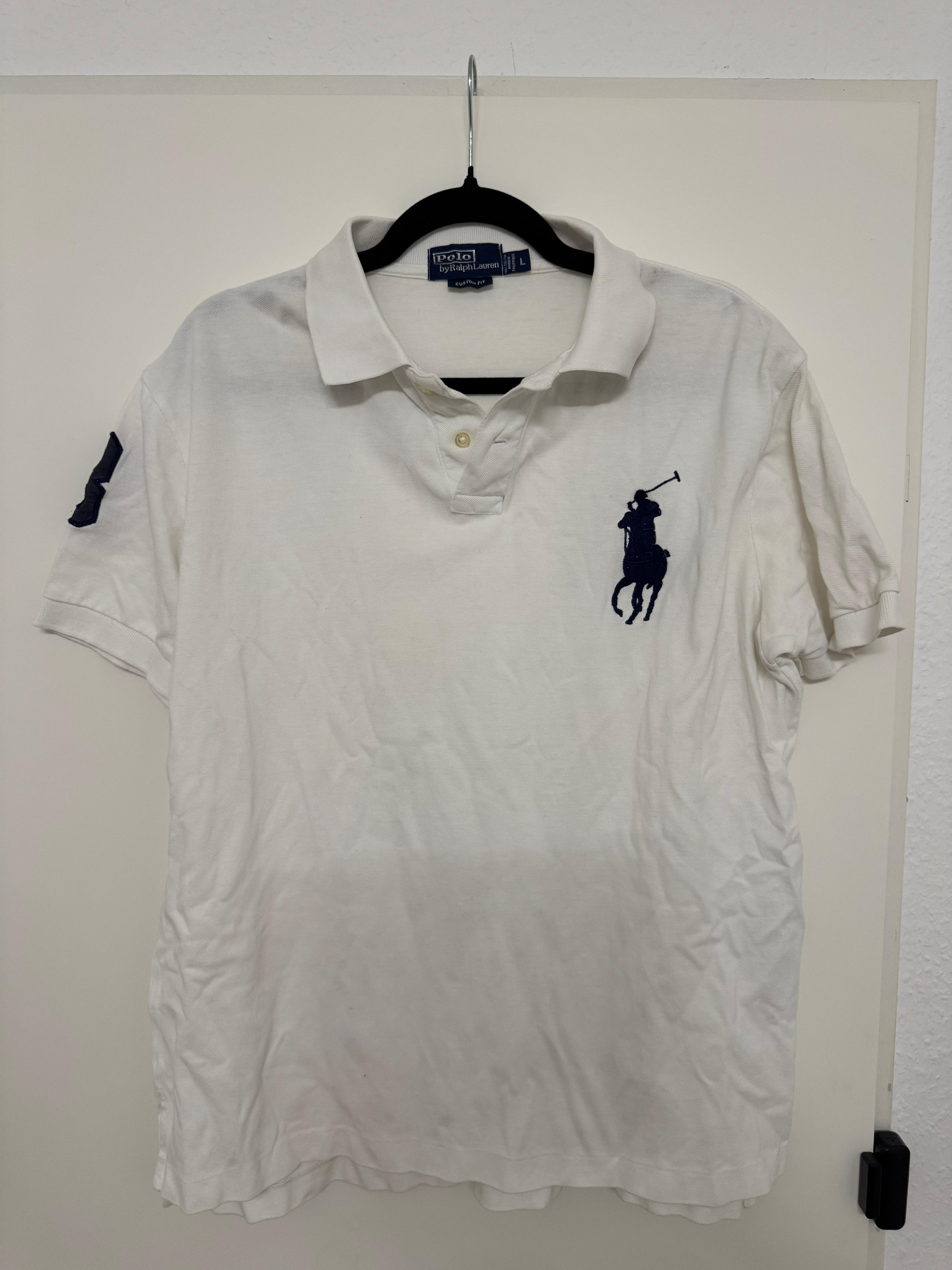 Polo Ralph Lauren Custom Fit Polo – Weiß, Herren L, Sehr Gut