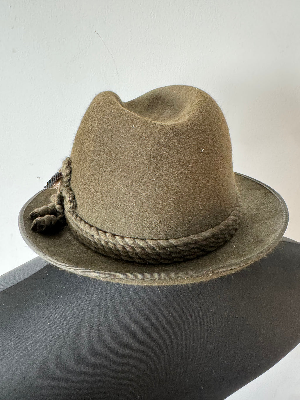 Rockel Lodenhut Luxus Wollfilz Dunkelgrün Sehr Gut 61cm