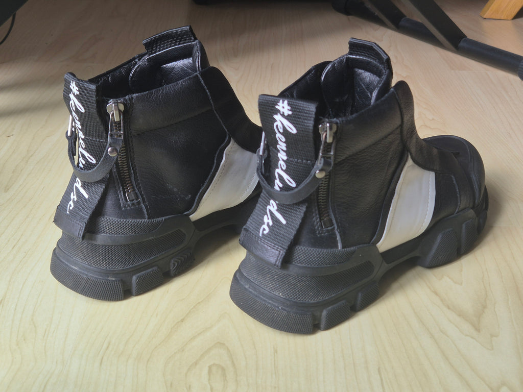 Kennel & Schmenger Leder Chunky Sneaker Boots EU 37,5 – Schwarz/Weiß, Gut