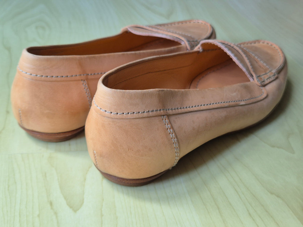 Santoni Damen Loafer – Leder, Beige, Größe 37, Sehr guter Zustand