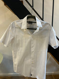 Strellson Shaped Fit Short-Sleeve Dress Shirt, Size 38, White, Very Good