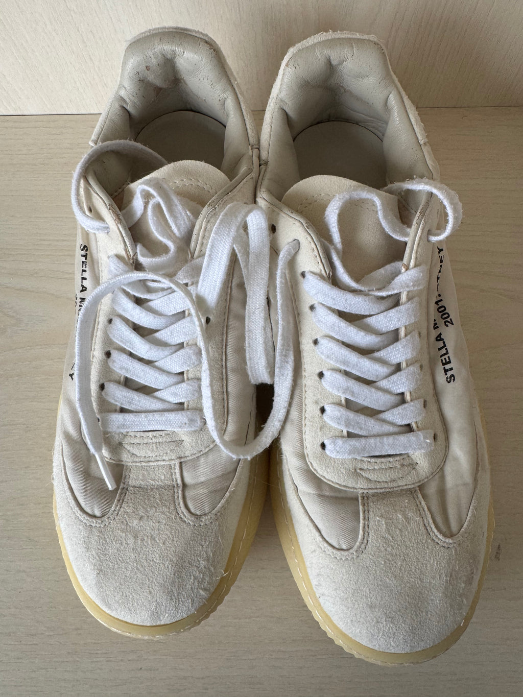 Stella McCartney Loop Sneaker Damen, Gr. 37, Weiß, Recyceltes Nylon, Gut