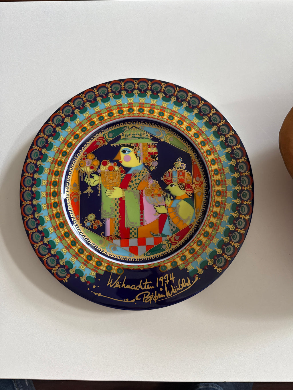 Rosenthal Weihnachtsteller „Heilige Könige“ Bjørn Wiinblad mit OVP, sehr gut
