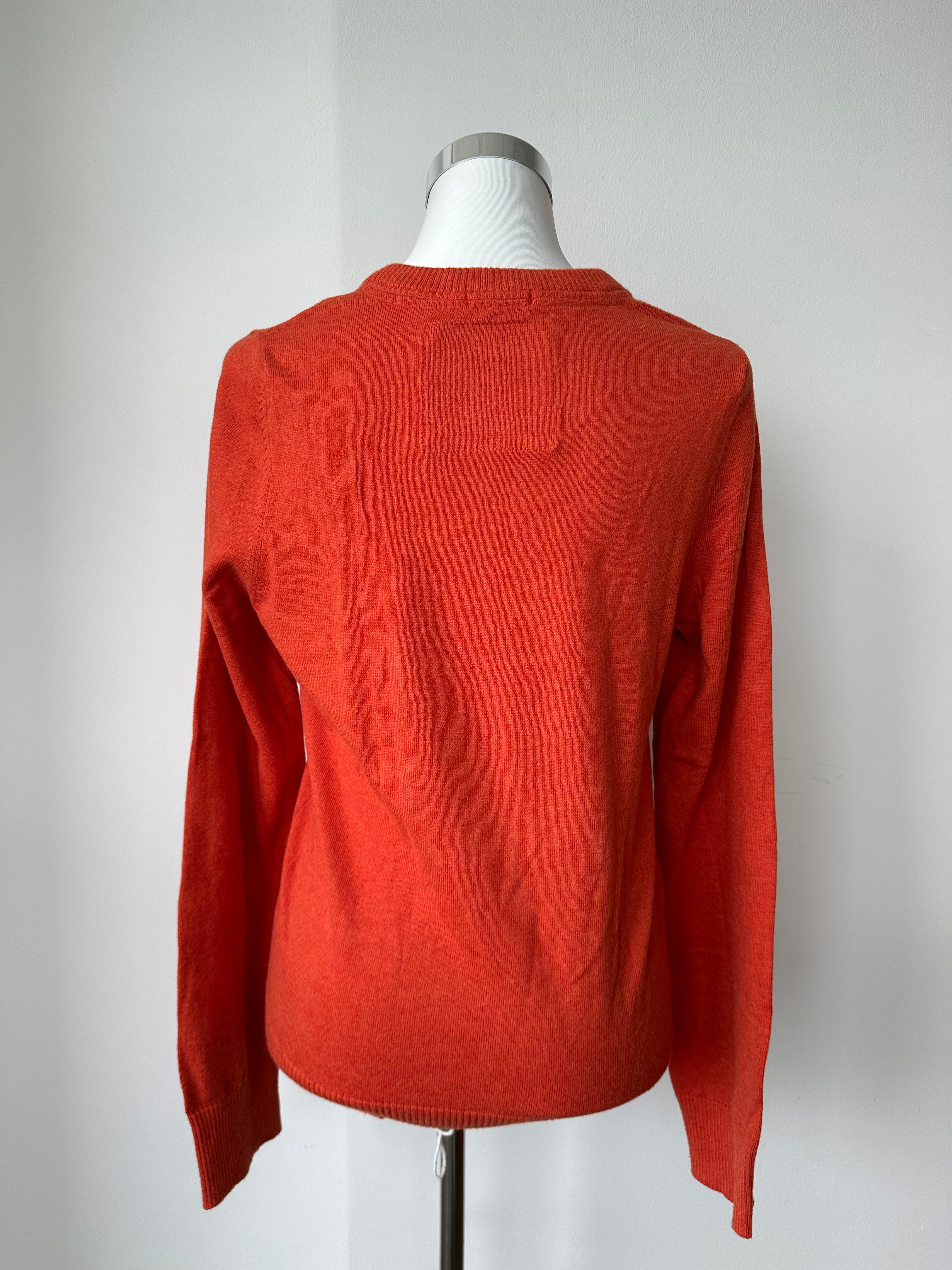 Abercrombie & Fitch V-Neck Muscle Fit Pullover M Orange Sehr Gut