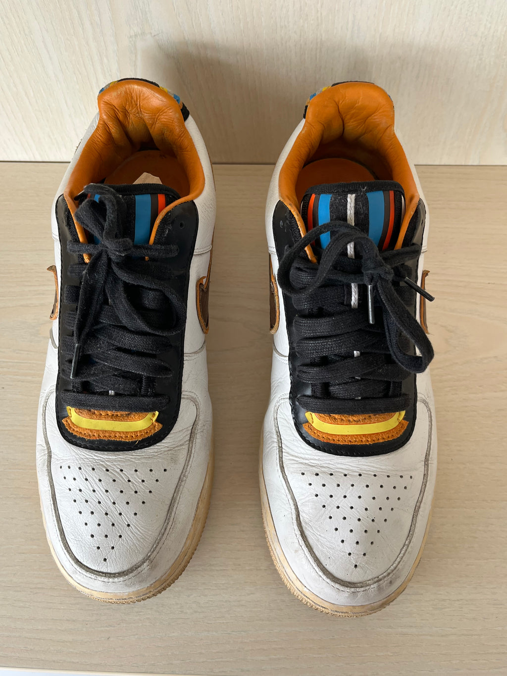 Nike Air Force 1 Low x Riccardo Tisci Weiß/Schwarz/Braun EU 45 Gebraucht