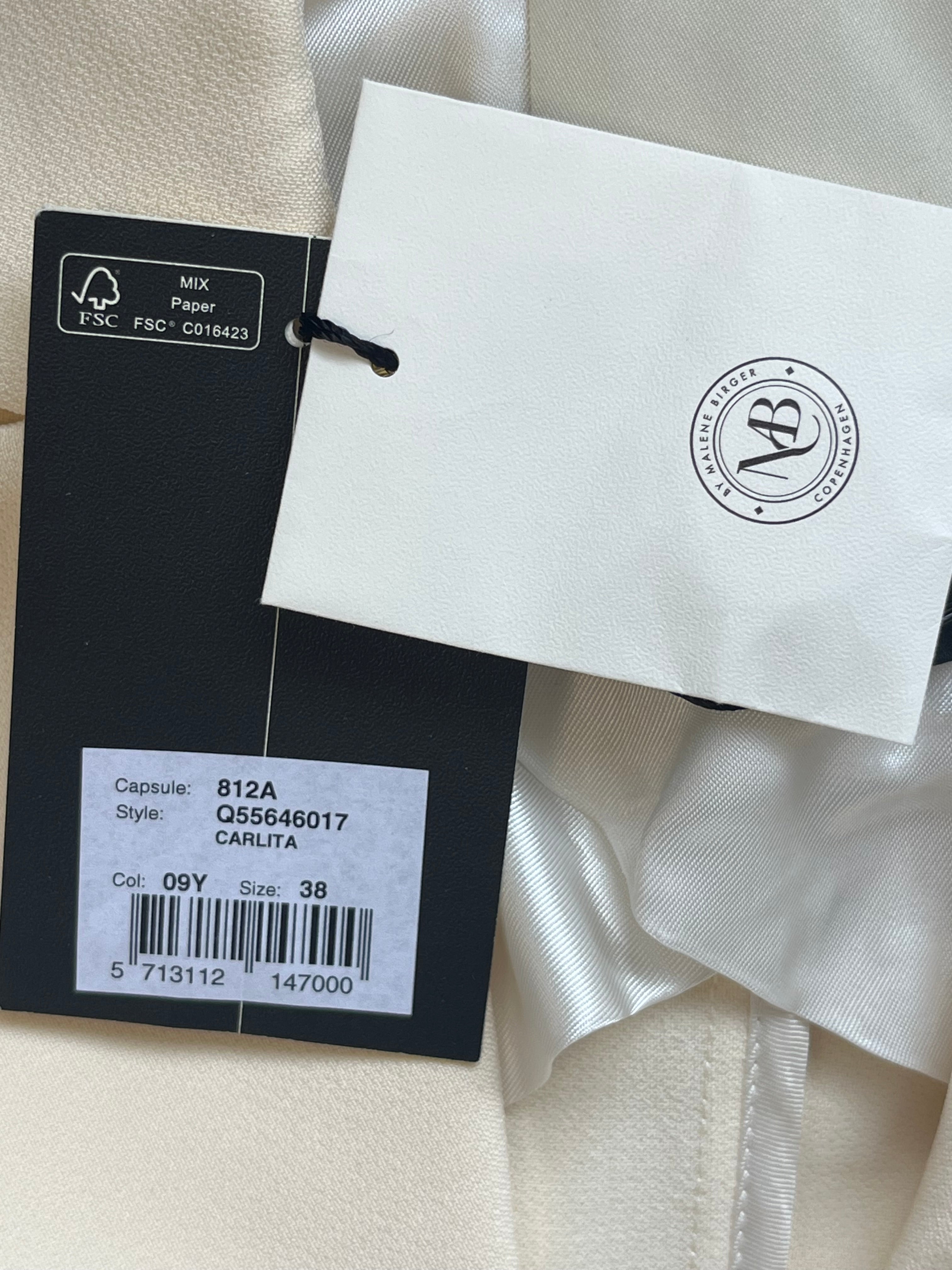 By Malene Birger Carlita Blazer Mantel Off-White Gr. 38 Neu mit Etikett