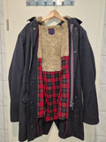 Cochrane „Procida“ Winterjacke | XXL | Kariertes Teddyfutter | Schwarz-Rot