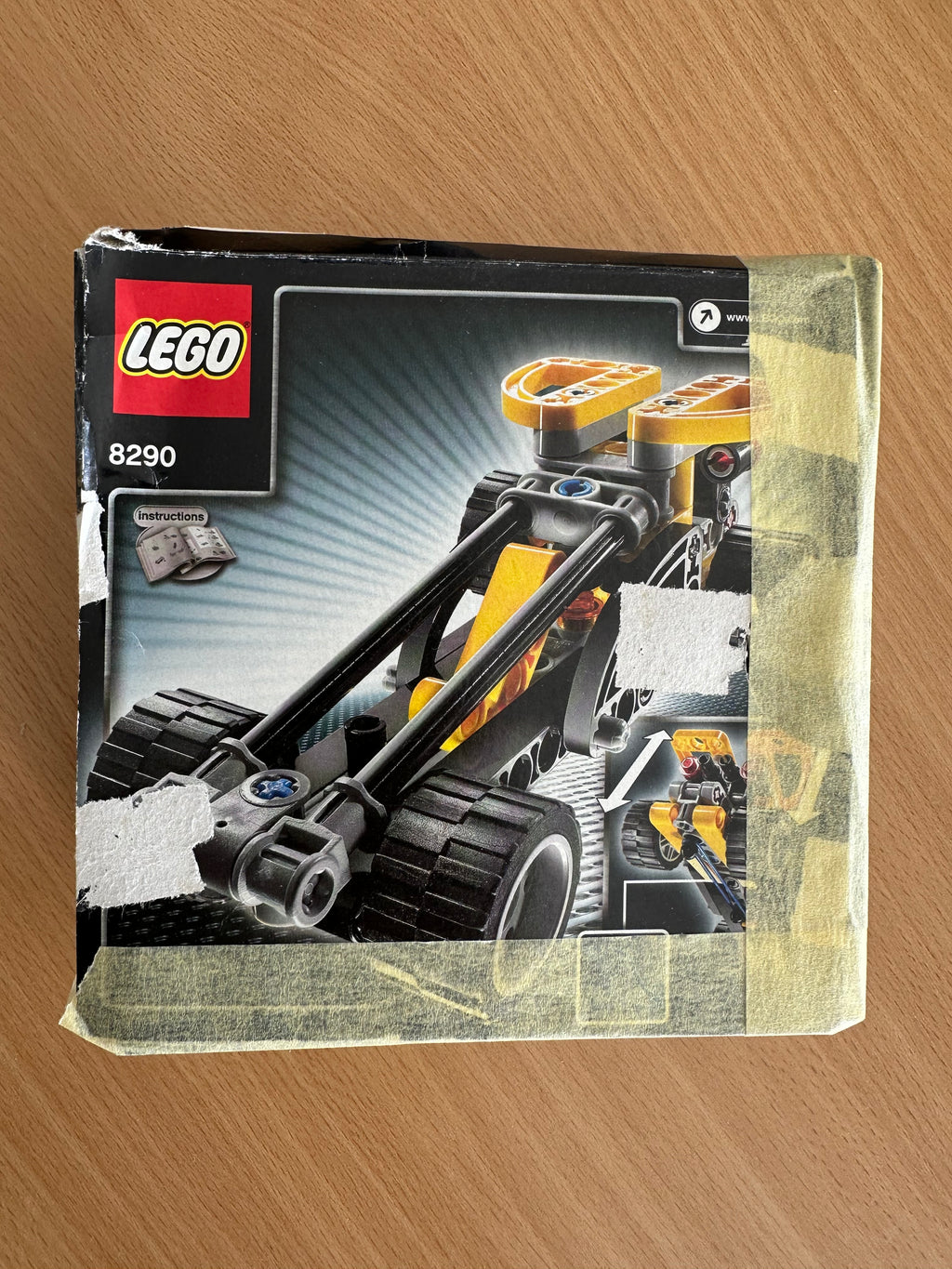 LEGO Technic 8290 Mini Telehandler Forklift Black/Yellow Small Very Good