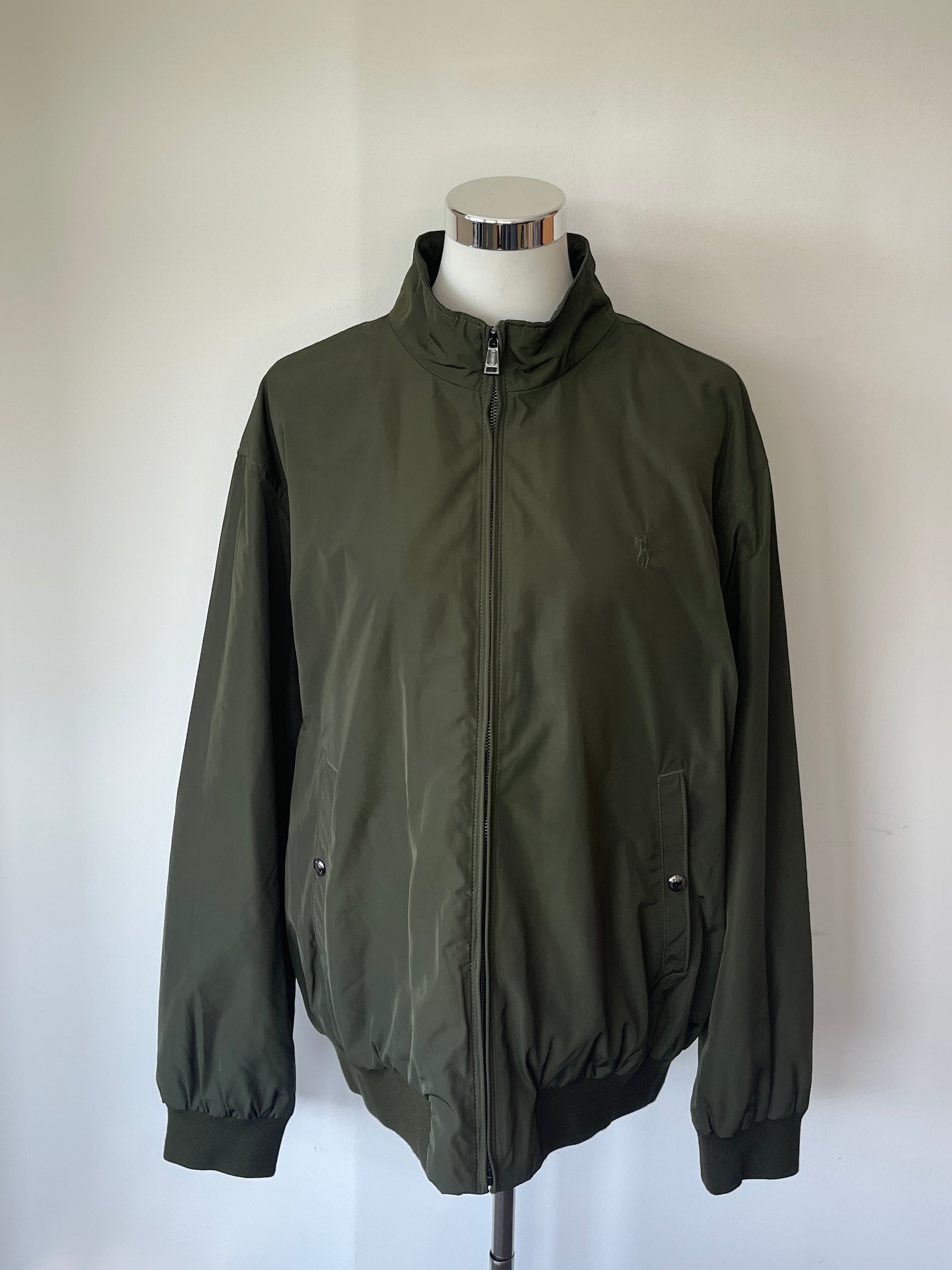 Polo Ralph Lauren Bomberjacke Olive XL Nylon Sehr Gut