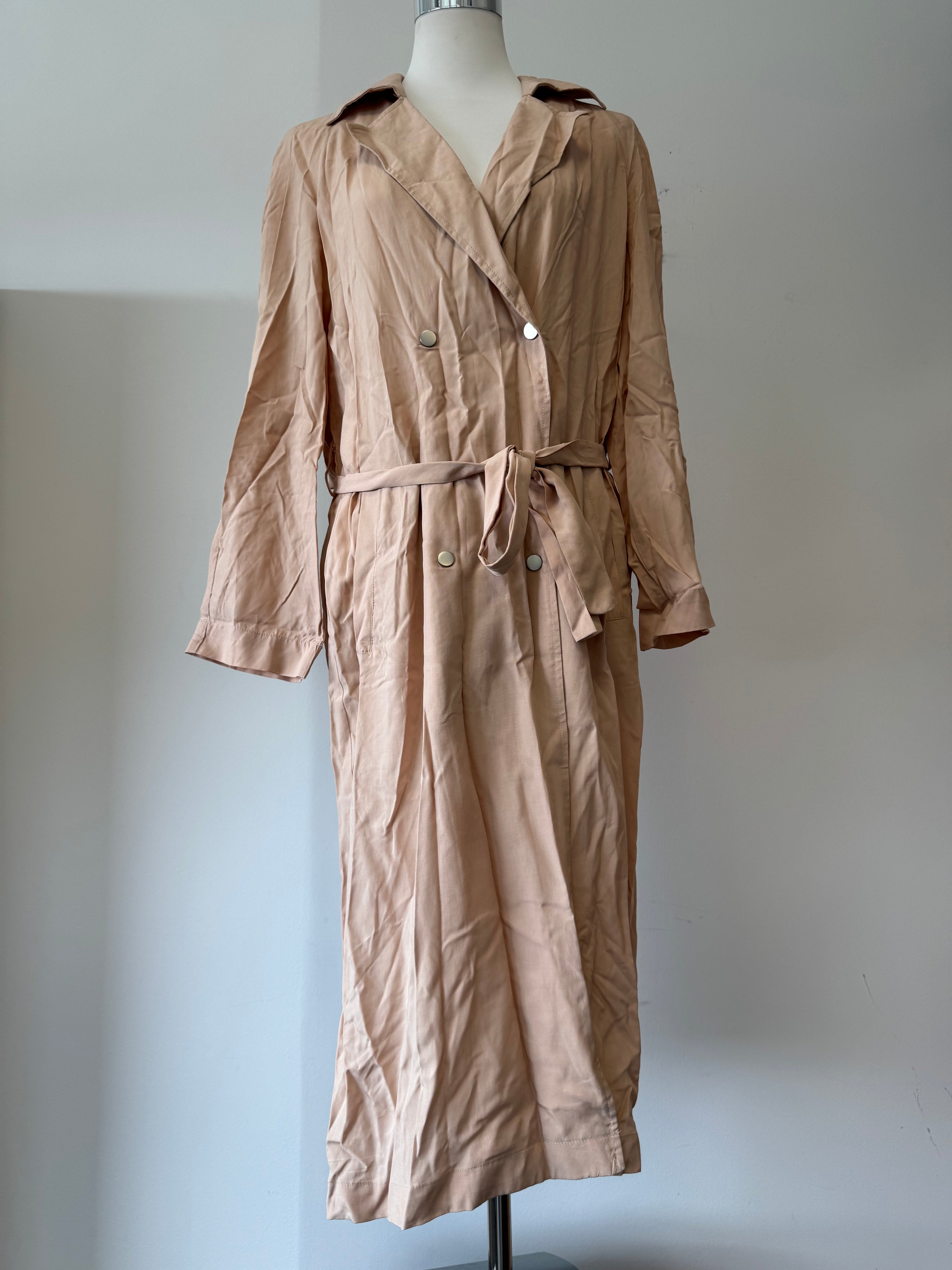 ZARA Basic Trenchcoat – Größe M – Beige, Gürtel, sehr guter Zustand