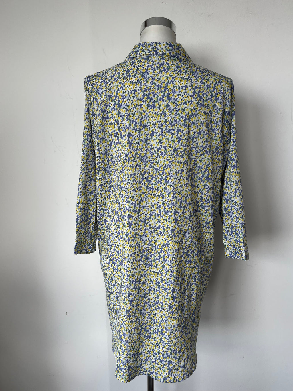 Marc Lauge Daisy Kleid, M, Blau/Gelb, 100% Viskose, Wie Neu