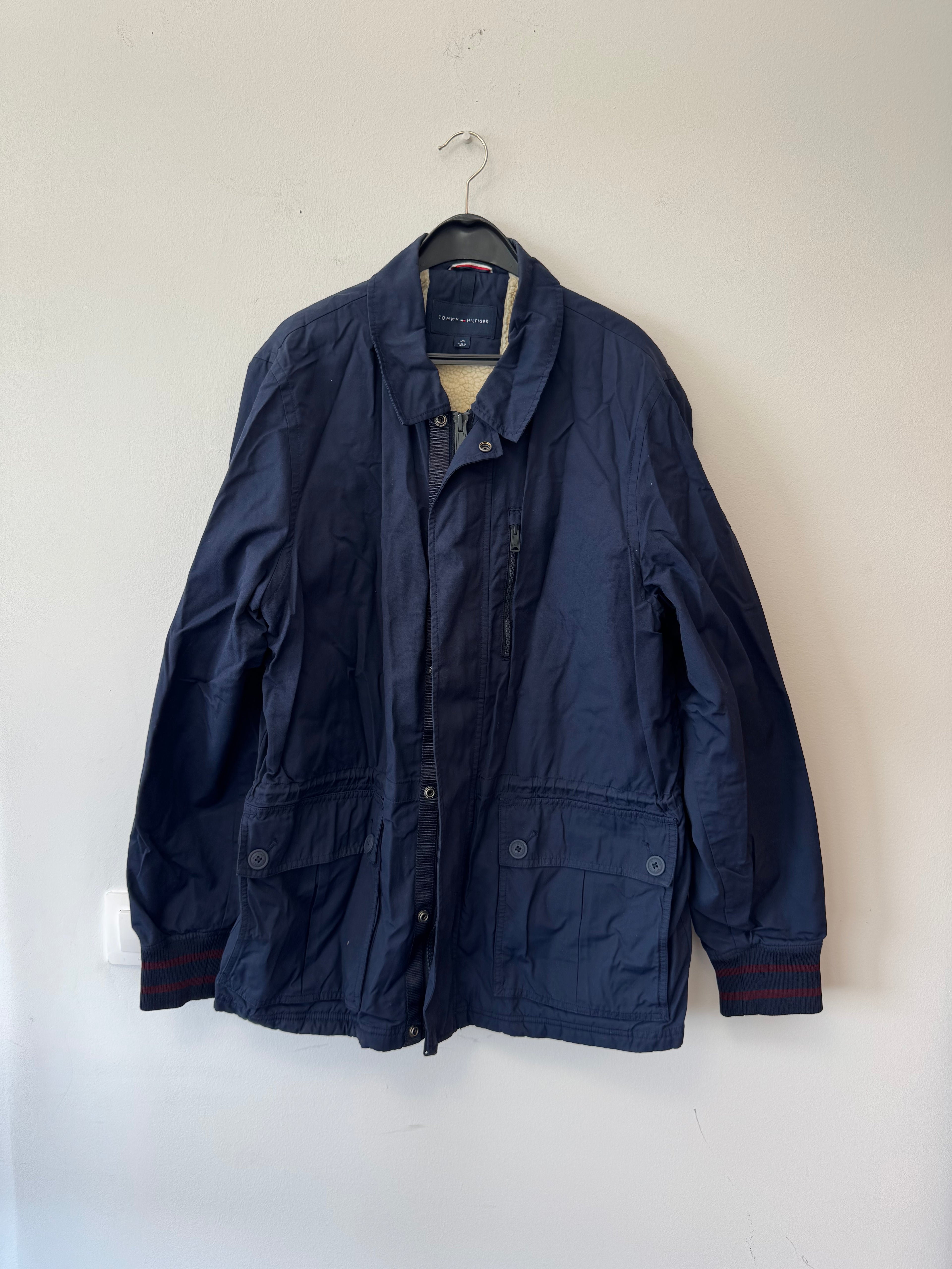 Tommy Hilfiger Tucker Sherpa Lined Winter Jacket, Blue, Size L, New