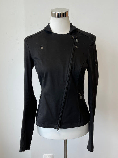 Belstaff Damen Bikerjacke Stretch Baumwolle Schwarz IT 42 / DE 38 Sehr Gut