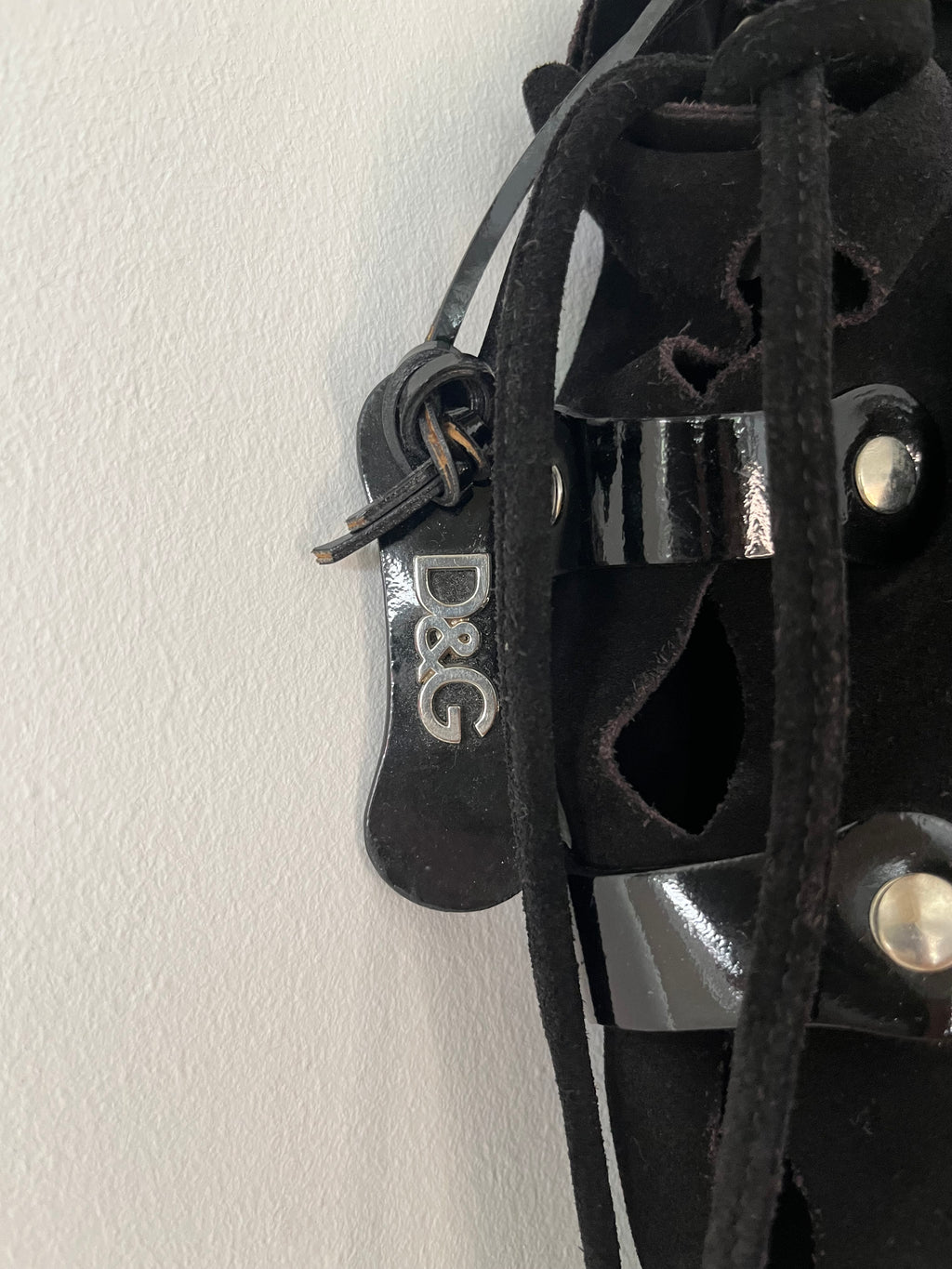 Original D&G „Bondage“ Wildleder Handtasche, 26x22cm, guter Zustand