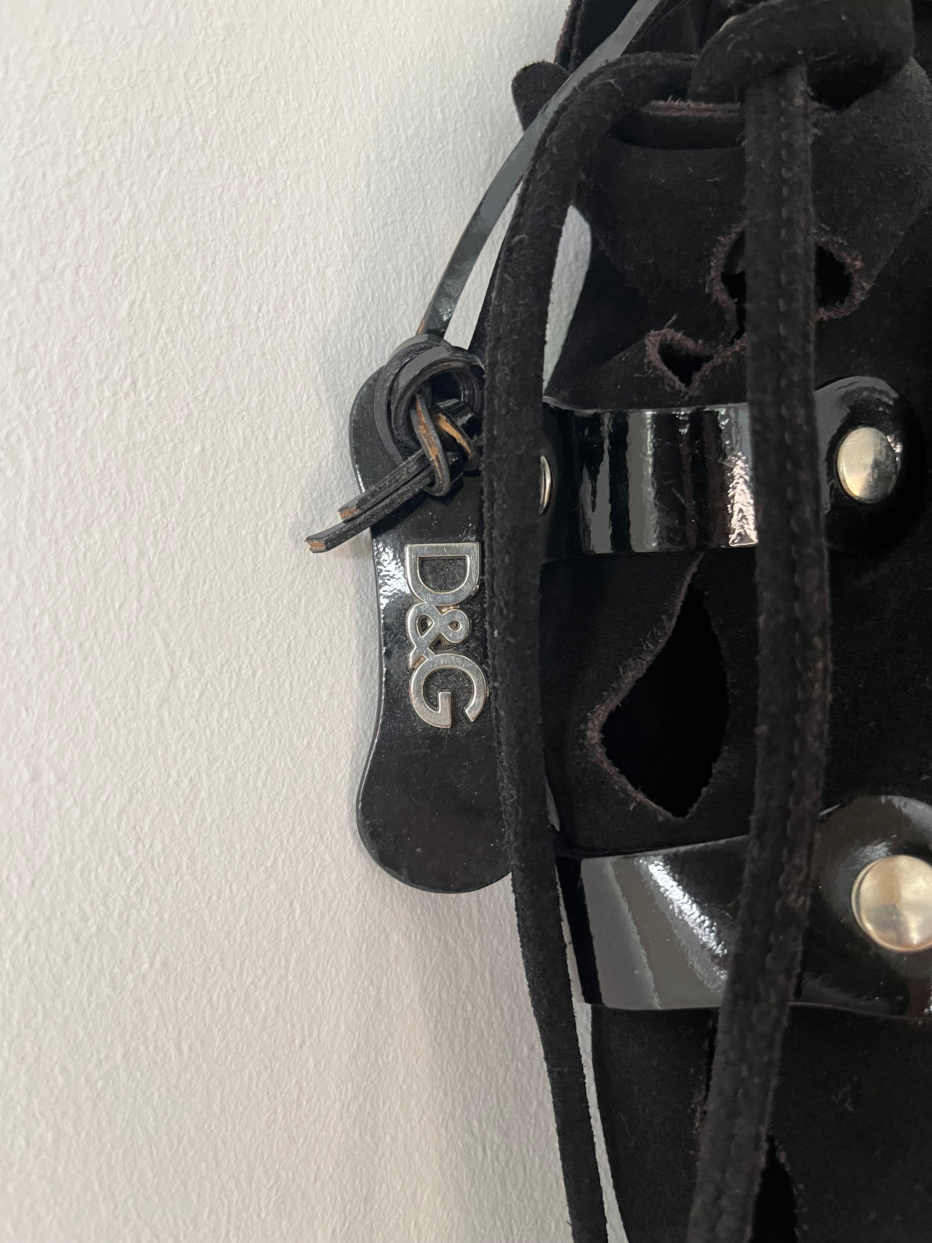 Original D&G „Bondage“ Wildleder Handtasche, 26x22cm, guter Zustand