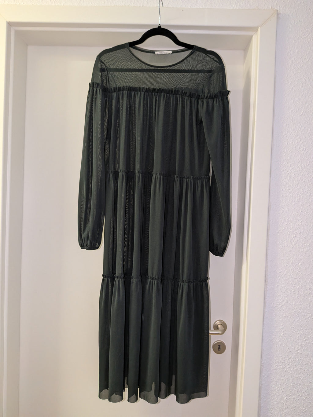 Zara Trafaluc tiered maxi dress, black, size S, like new