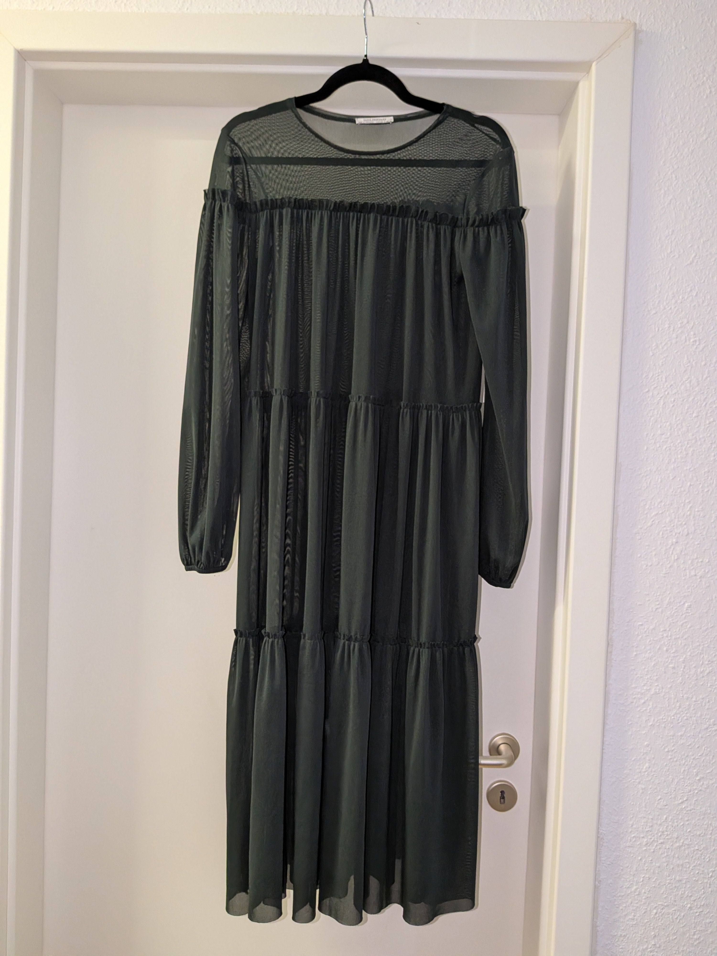 Zara Trafaluc tiered maxi dress, black, size S, like new