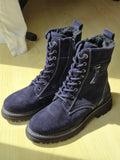 Bench Damen Combat Boots Schwarz Wildleder Gr. 38 Wie Neu