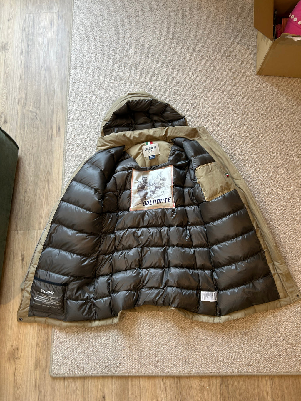 Dolomite Damen Parka Jacke XL Beige, Sehr Guter Zustand