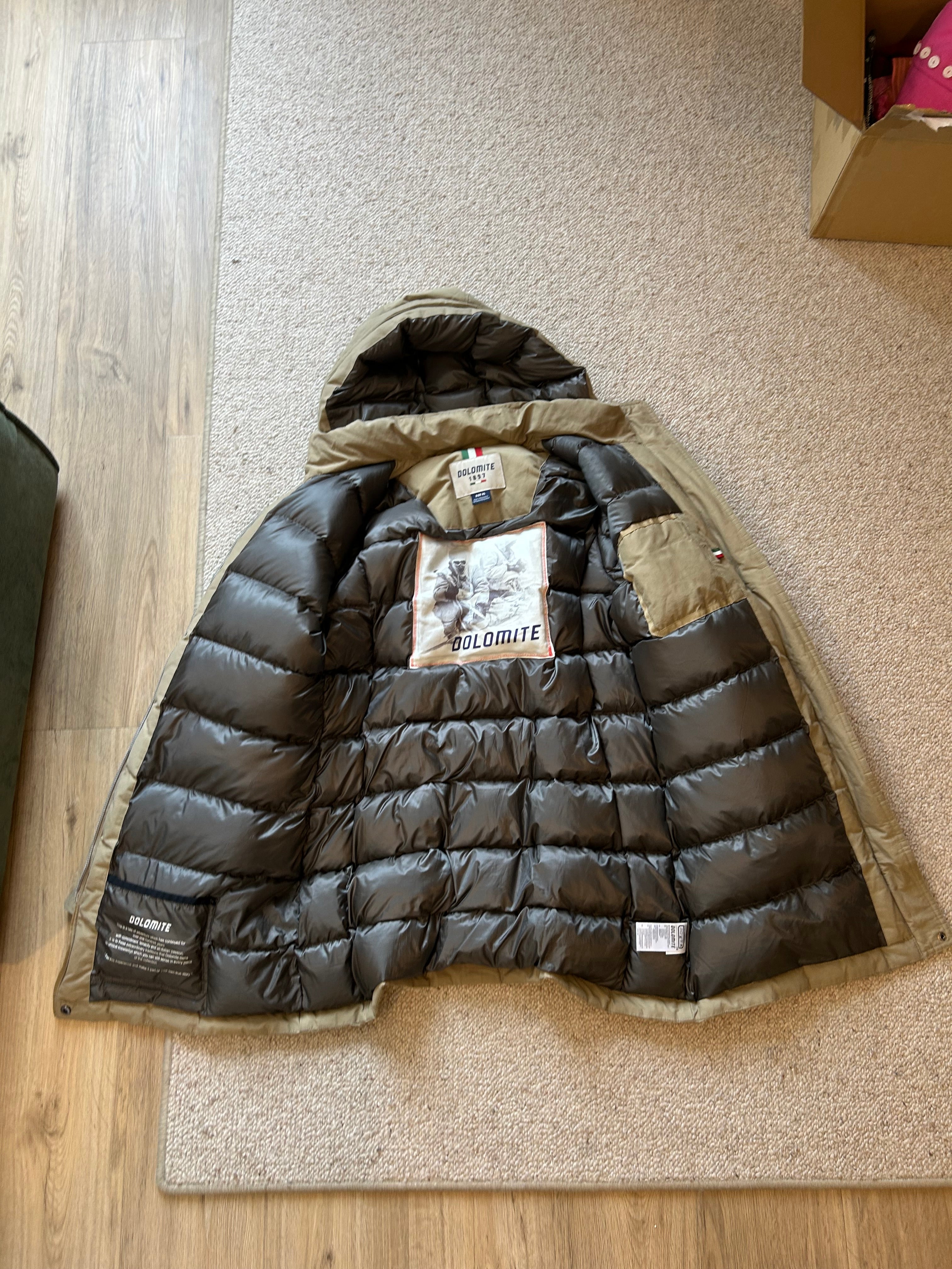 Dolomite Damen Parka Jacke XL Beige, Sehr Guter Zustand