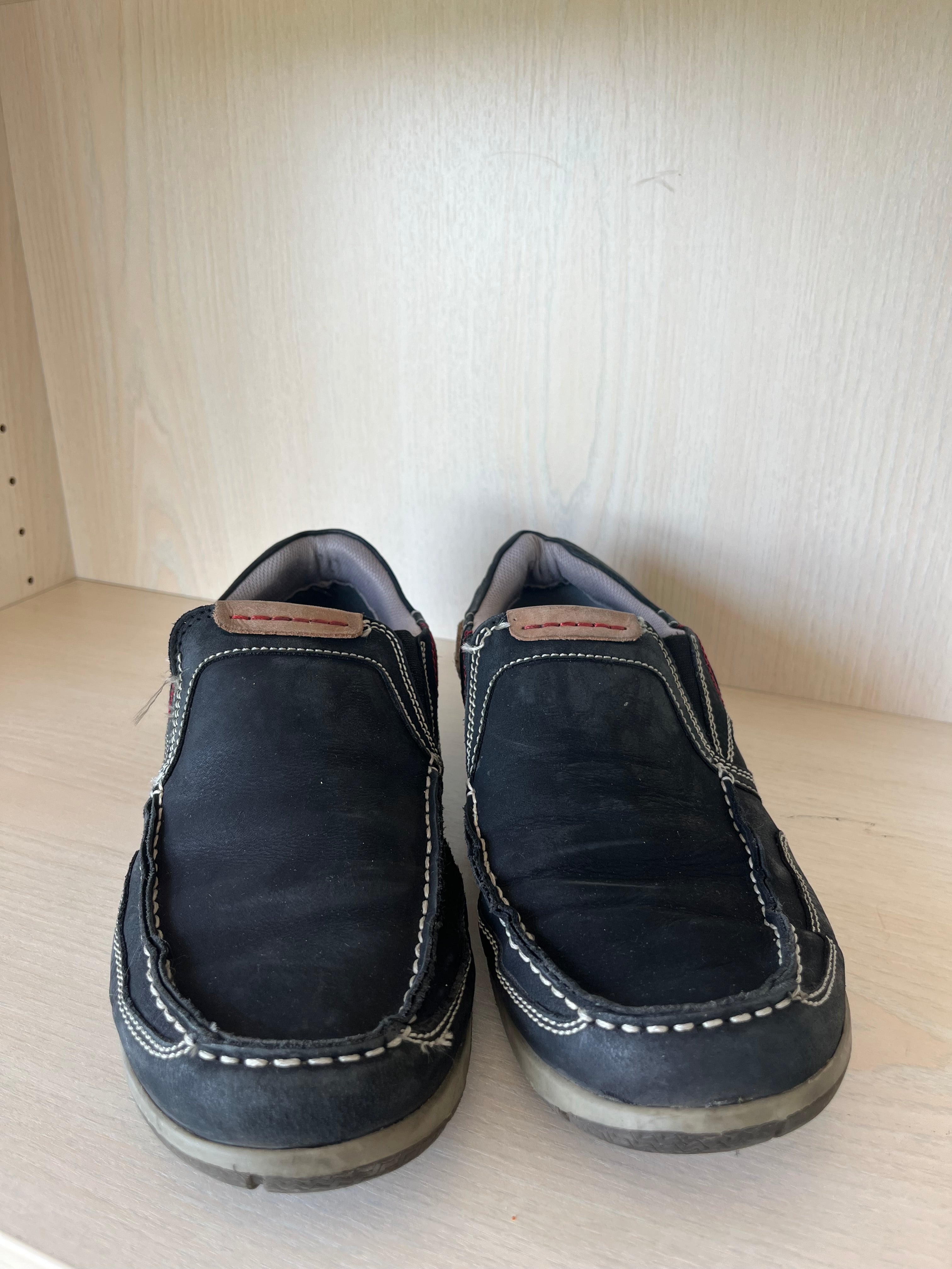C. Comberti Men’s Navy Leather Slip-On Loafers EU 44 Good Condition