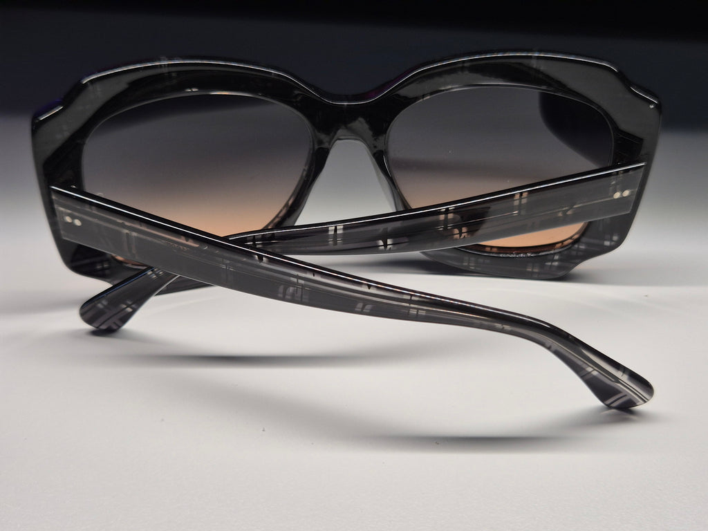 Oliver Goldsmith Oversized Square Sonnenbrille – Leopard Acetat, Gr. 57x18 145, gut