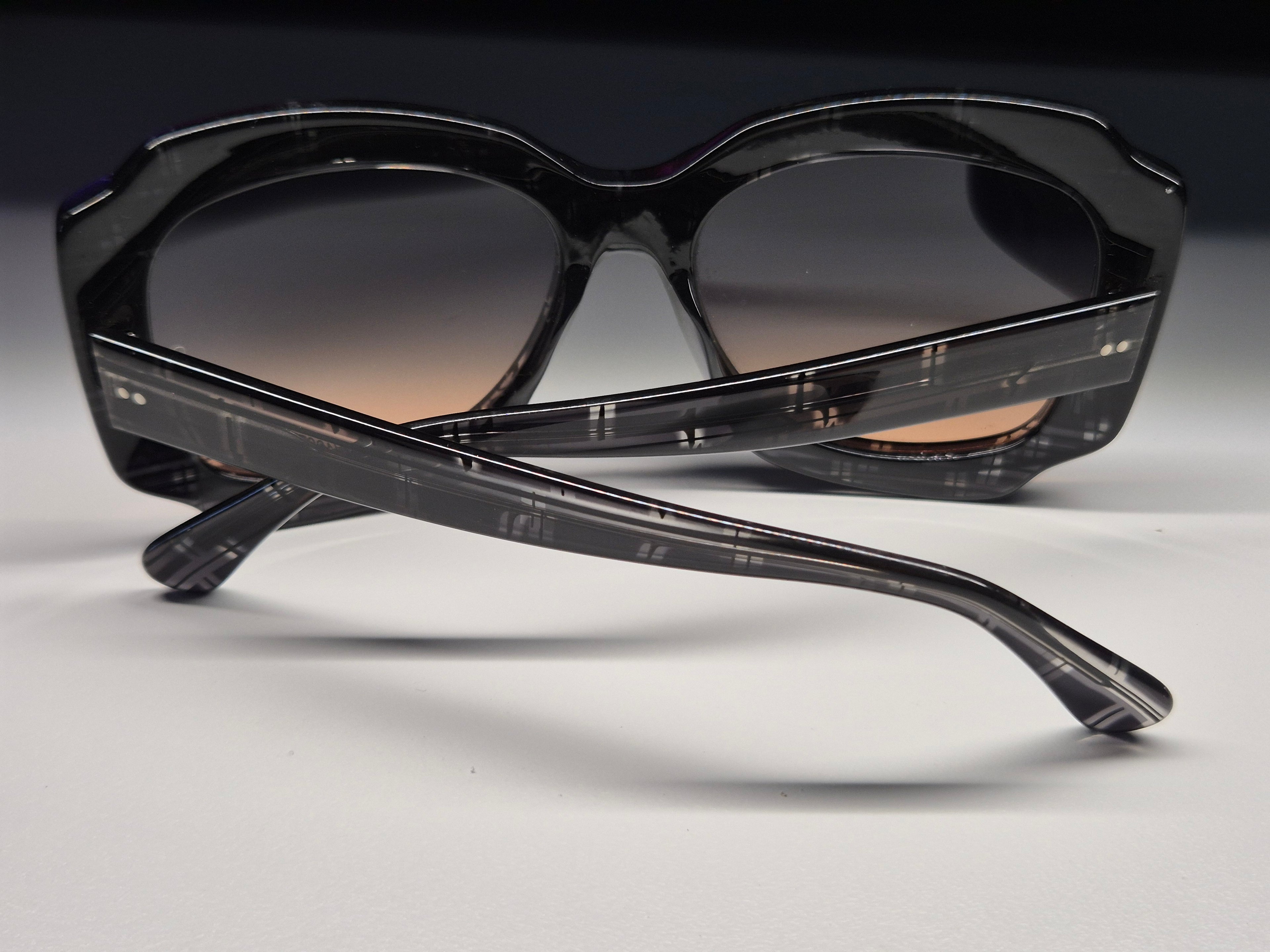 Oliver Goldsmith Oversized Square Sonnenbrille – Leopard Acetat, Gr. 57x18 145, gut
