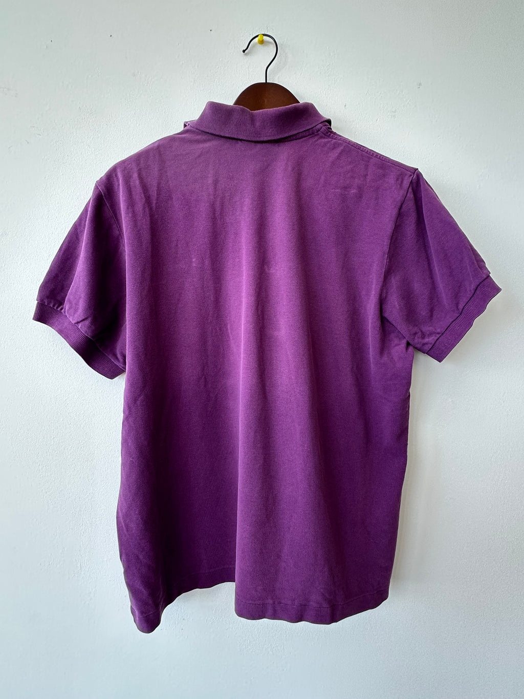 Lacoste L.12.12 Polo Herren Gr. 5 (XL) Lila Baumwolle Piqué, guter Zustand