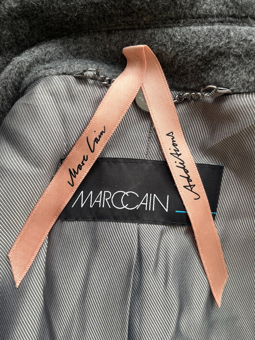 Marc Cain Wollmantel KA 11.18, Grau, Gr. N 6 (EU 44), Sehr guter Zustand