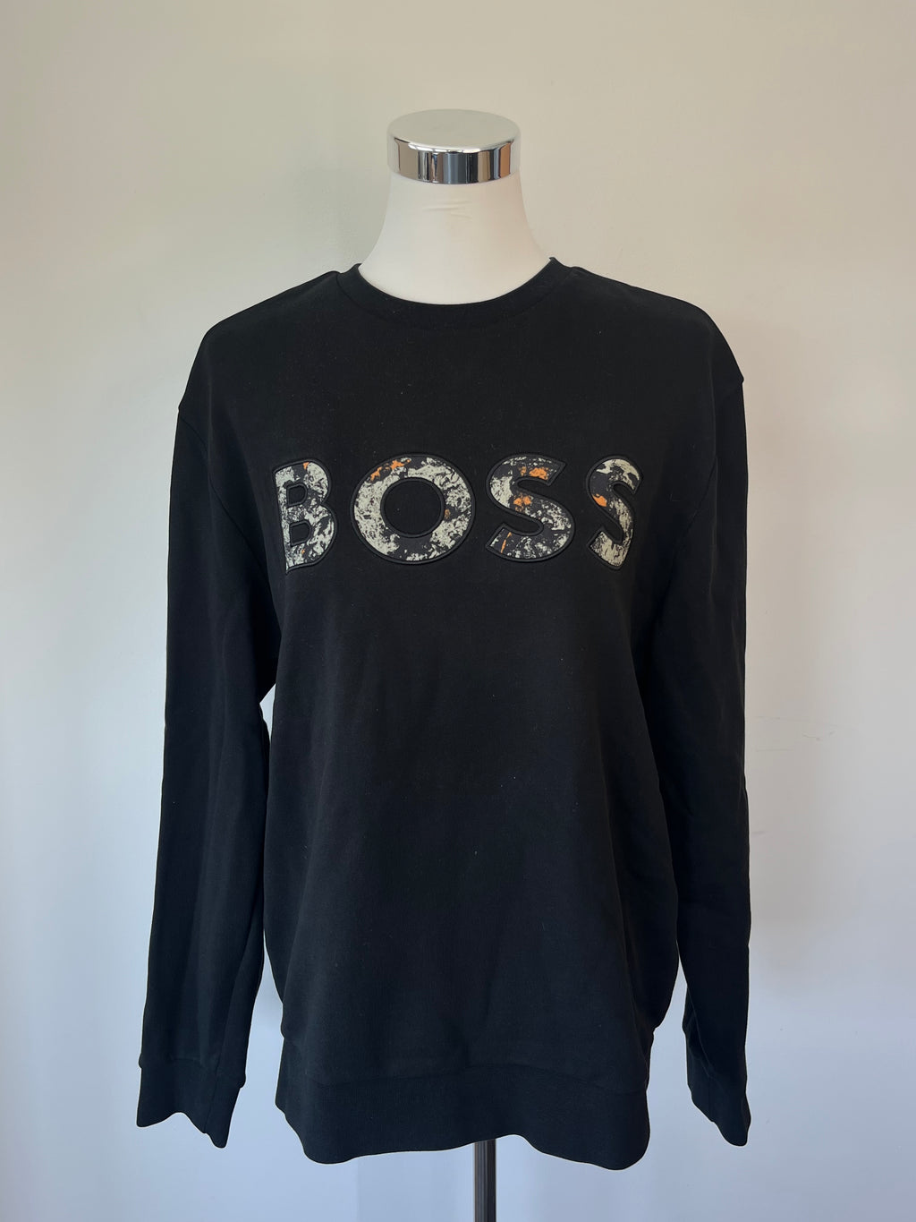 BOSS Logo Sweatshirt | Größe L | Schwarz | Orange Label | Guter Zustand