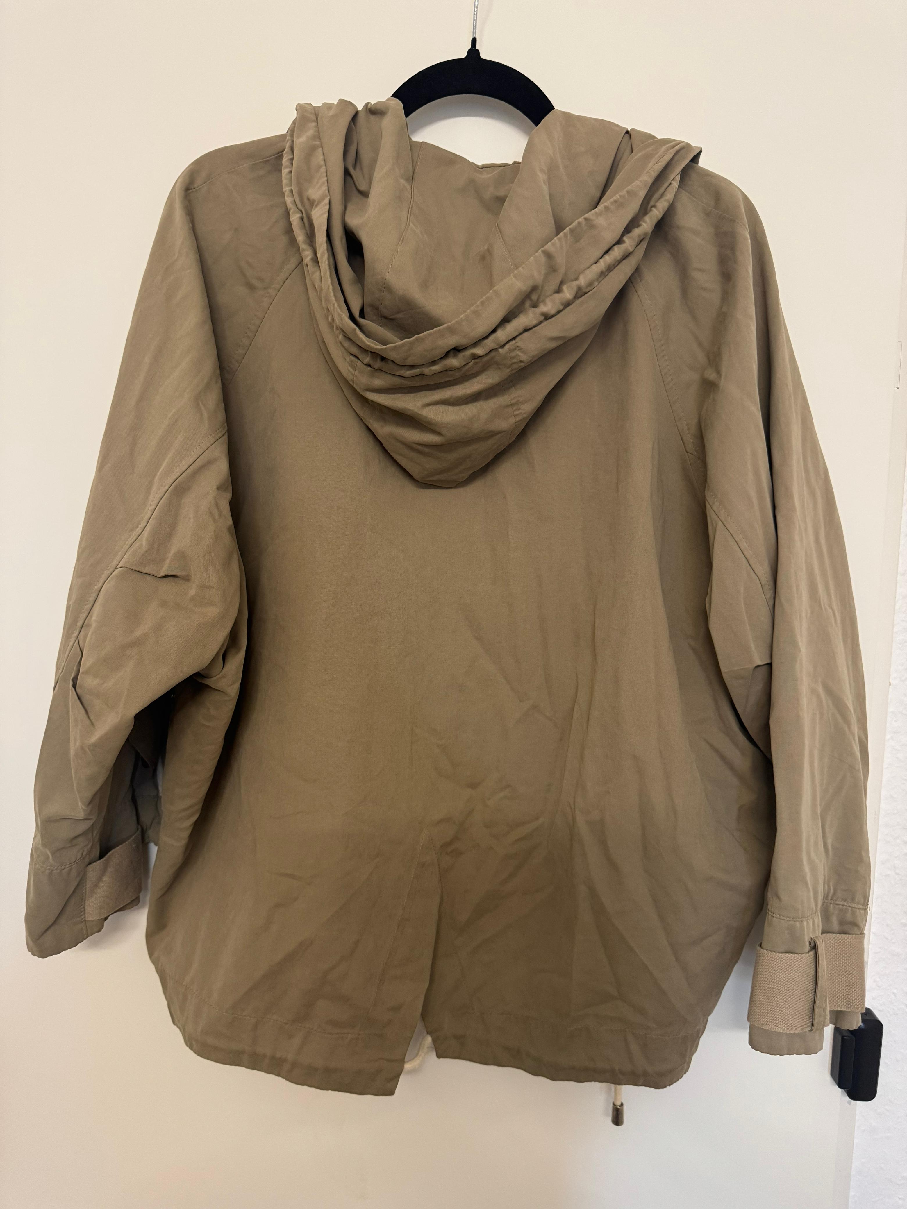 Zara Hooded Jacket – Khaki, XS, Very Good Condition