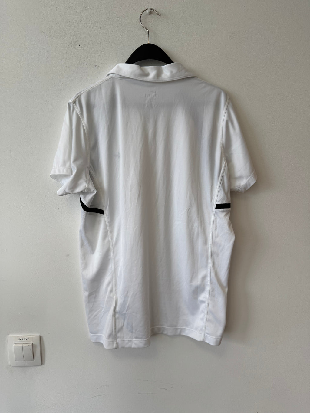 Nike Dri-FIT Men’s Polo Shirt, White/Black, Size XL, Good Condition