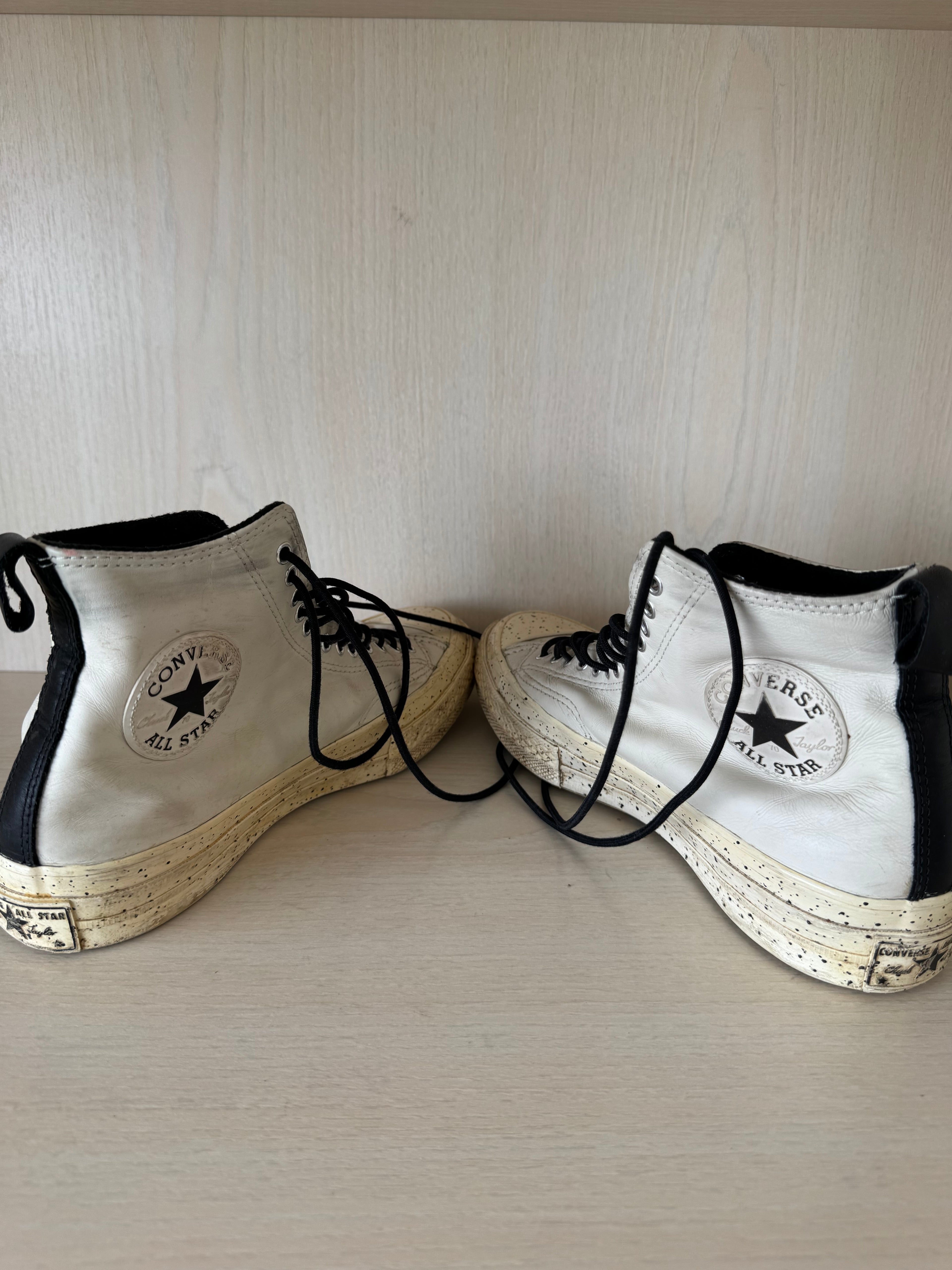 Converse Chuck 70 Twisted Resort Leder Offwhite/Schwarz EU 39 Gebraucht